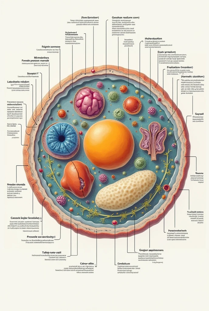 make me an illustration of the animal cell