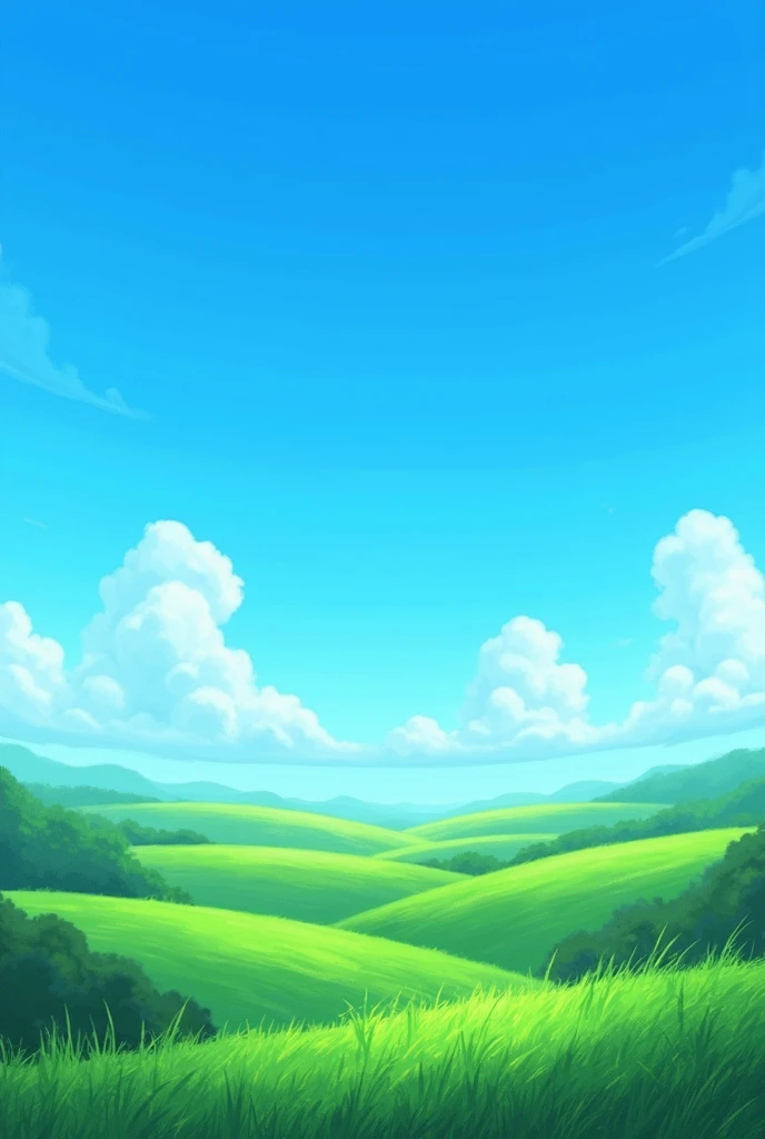Beautiful blue sky over the field