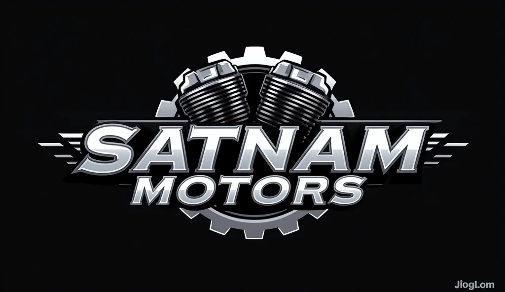 Motorcycle workshop logo with name SATNAM MOTORS 