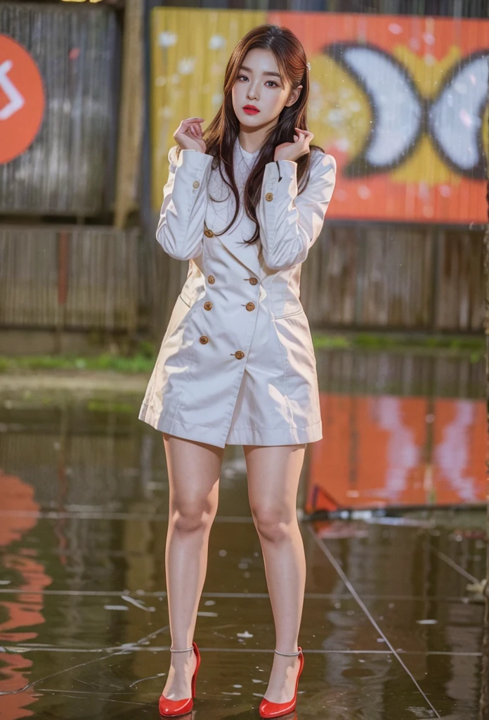 Irene, (best quality, Ultra-detailed), (realistic:1.37), beautiful and detailed face, ultra-realistic texture, delicate face, delicate body, red lipstick, long-lasting colors. high definition, 8K.