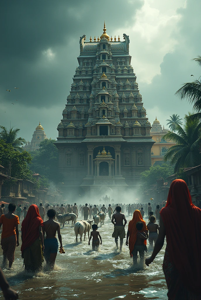 Mandir aur uske samne death bodies 