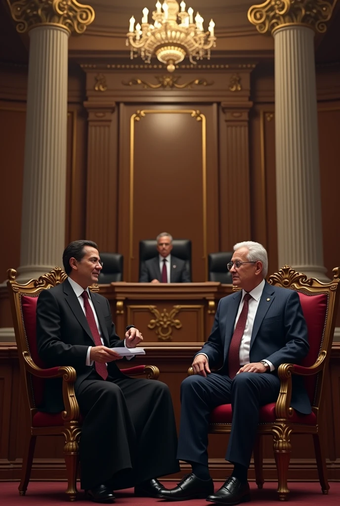 Supreme Court of Colombia Place the president on the right side and Mr. Supranational on the left side