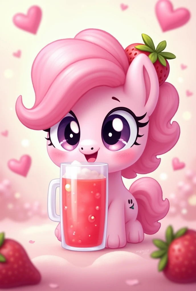 Fluffle Puff GIF:*StrawBerry Drink or Drinking Mouth My Little Pony Friendship is Magic💖💓💗💘💝💞💟Pink*
