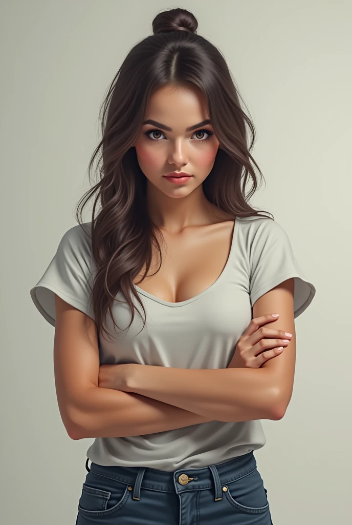 Create image of a woman person.                                          4. "I will work hard to..."
   - "...achieve my goals."
   