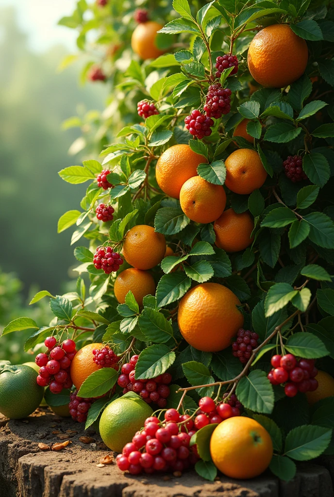 Realistic Fruit plants