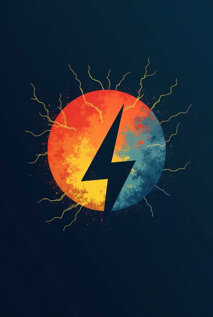 a logo with the meaning of social inclusion for the blind in electricity with these colors #484fa2 #c75c61 #f7bf3e