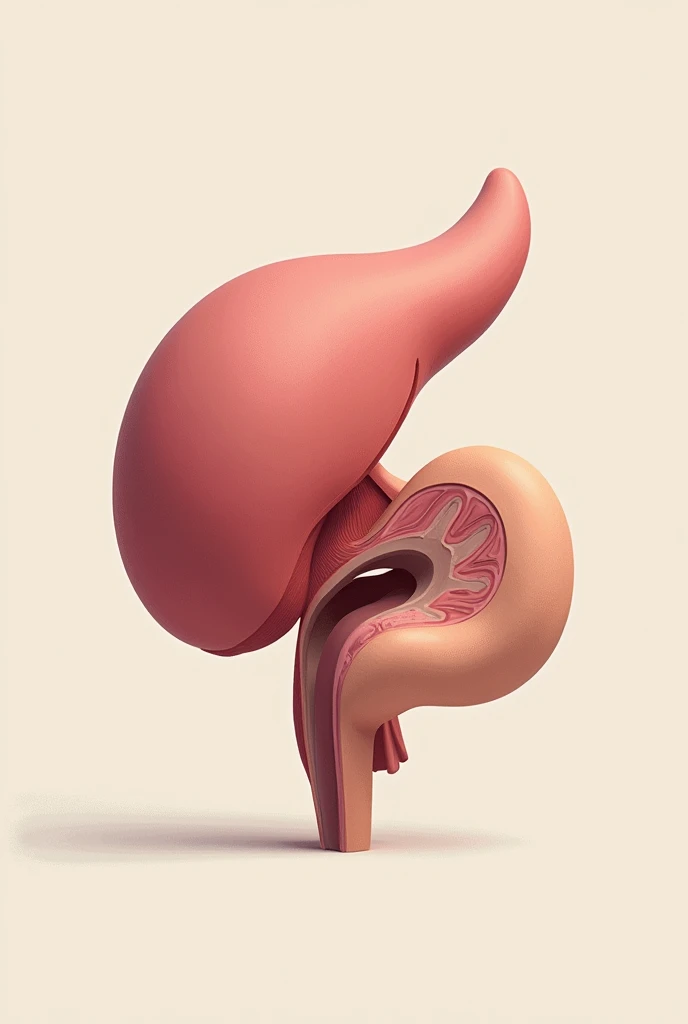 create an abstract image of a male prostate