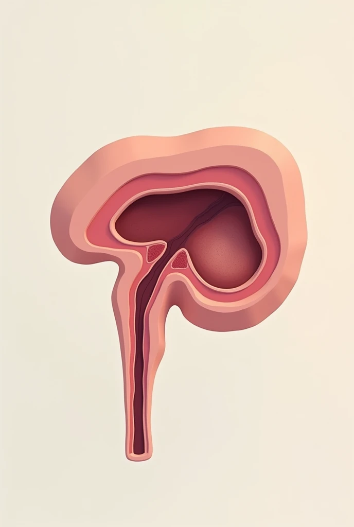 create an abstract image of a male prostate