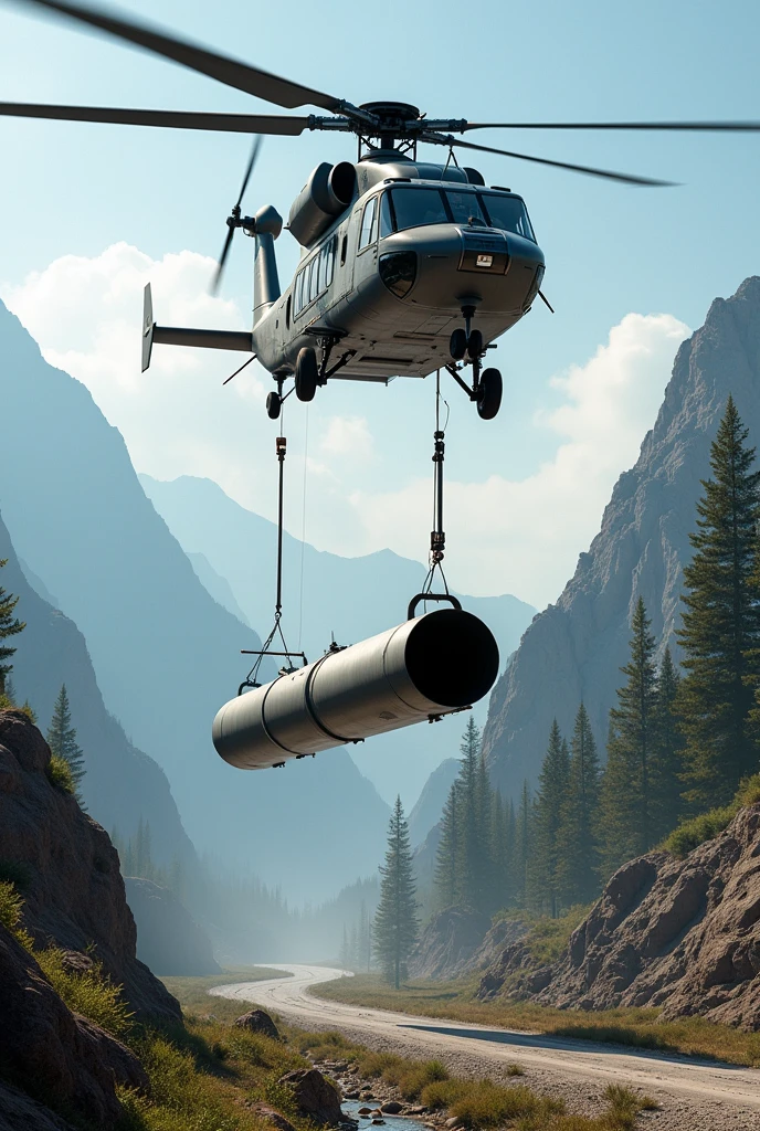  Pipeline transport by helicopter 