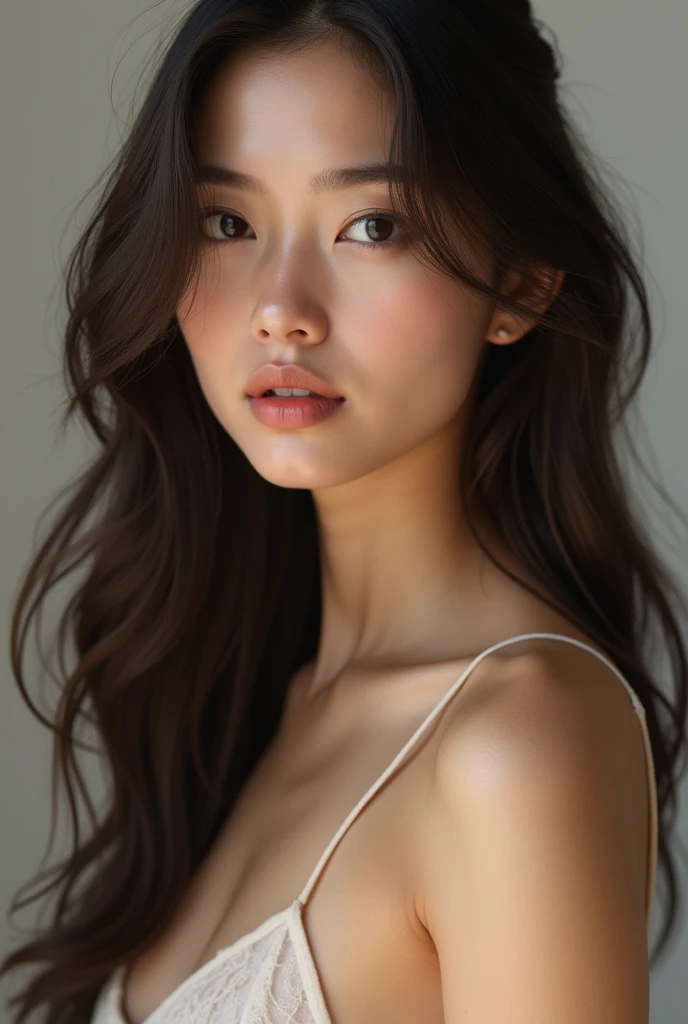 (photorealism:1.2), beautiful girl top less