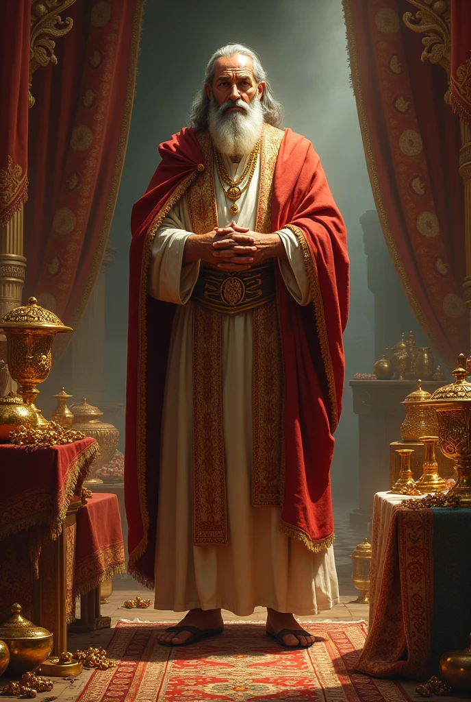 Draw me Abraham&#39;s servant with his riches, He was the one who administered Abraham&#39;s wealth. 