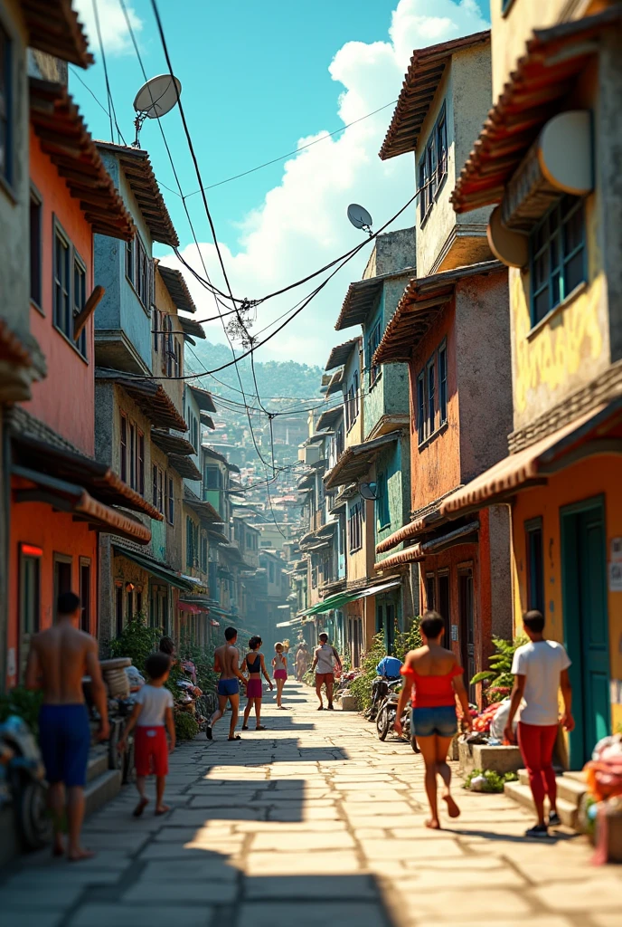favela scene,3d,high qualiy