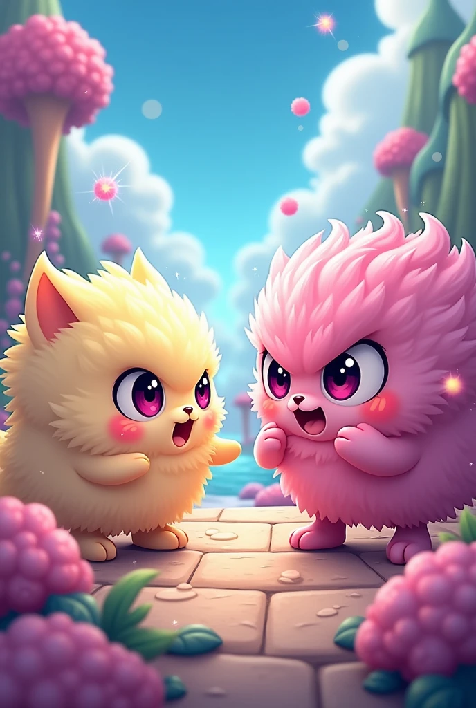 Fluffle Puff:You Mean Fluffle Puff😡 and Mean Fluffle Puff:Haha Hehe😈 No😈! and Fluffle Puff:😡VS😈:Mean Fluffle Puff