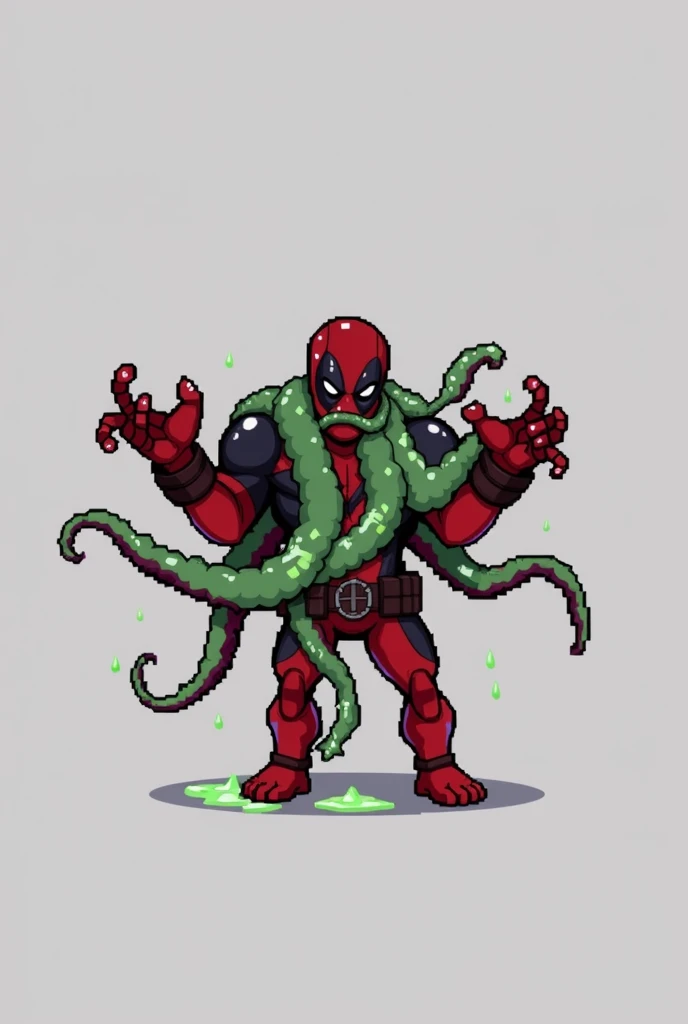 Marvel Heroes, Deadpool, Tentacle entanglement, uniform, Binding hands togethe, Foreign object invasion, monster breeding, wet, slime, tentacles, slimy tentacles, monster and human breeding, Tentacles wrapped around the body, Insert tentacles into the body