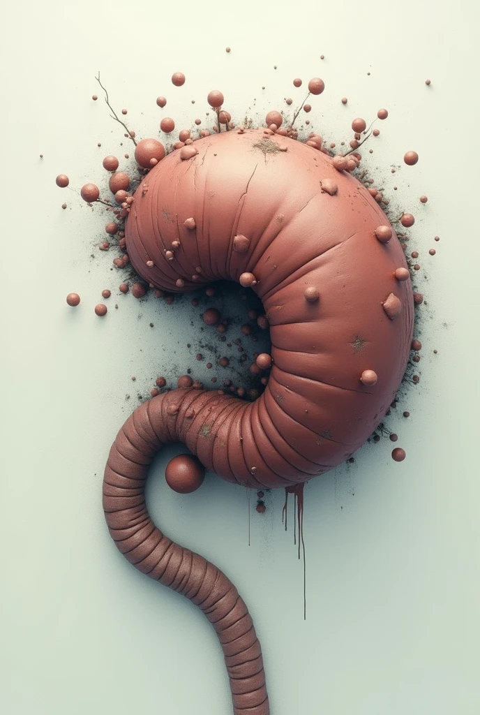 create an abstract image of a male prostate with prostate cancer