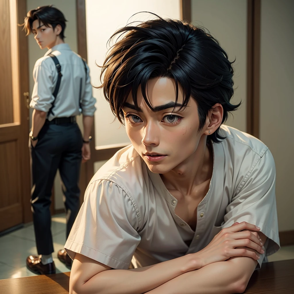 Shinichi Kudo follows up with Heiji Hatori