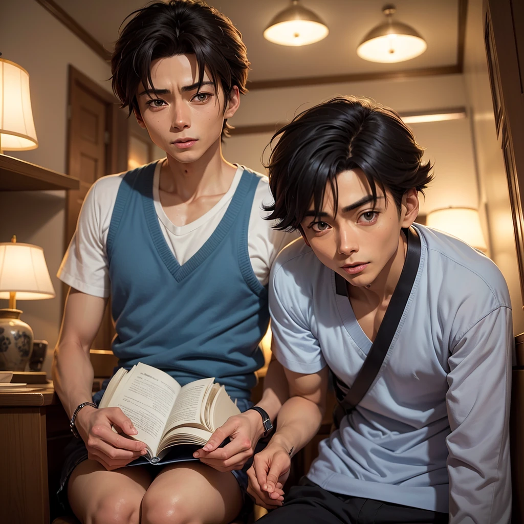 Shinichi Kudo follows up with Heiji Hatori