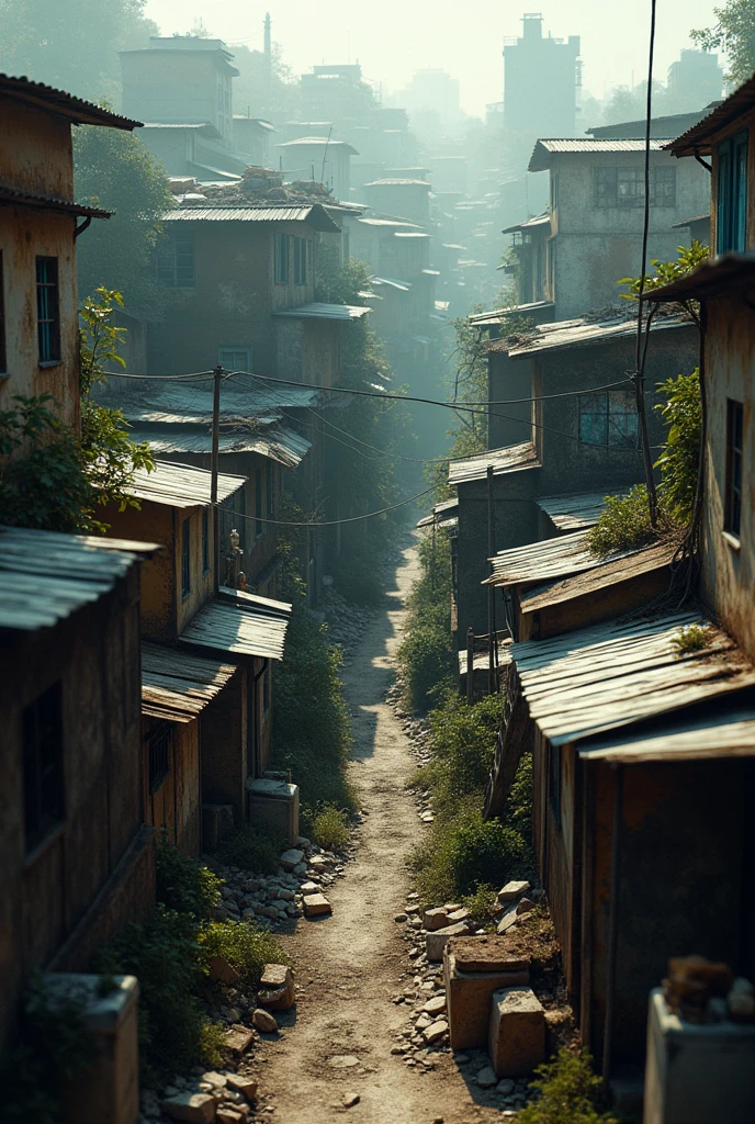 Scenario Favela without people,3d,high qualiy