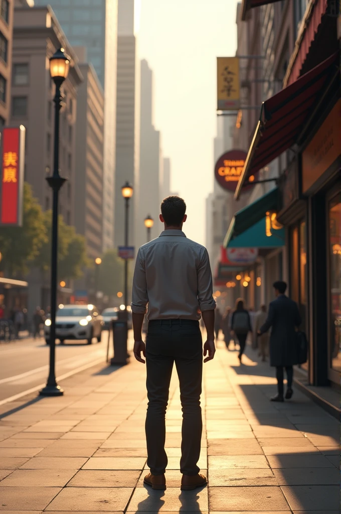 Can you make a picture with the guy before walking in a street and just seeing his back?