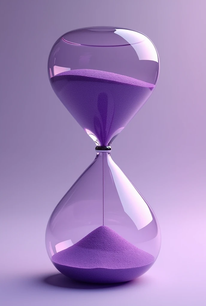 realistic purple hourglass