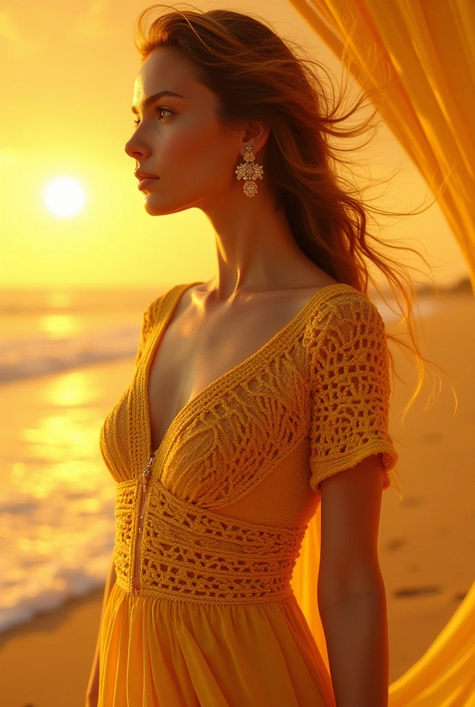 Crochet top inspired by Apollo god of the sun