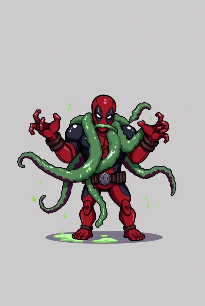 Marvel Heroes, Deadpool, Tentacle entanglement, uniform, Binding hands togethe, Foreign object invasion, monster breeding, wet, slime, tentacles, slimy tentacles, monster and human breeding, Tentacles wrapped around the body, Insert tentacles into the body