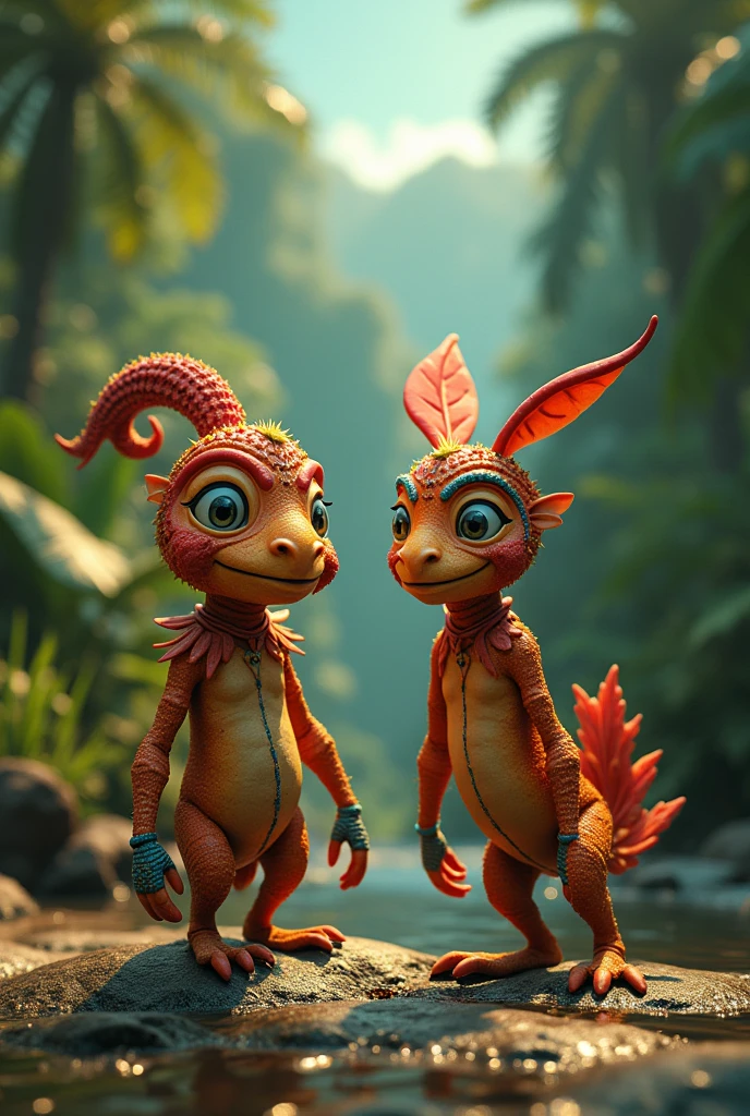 Brazilian folklore characters 3d