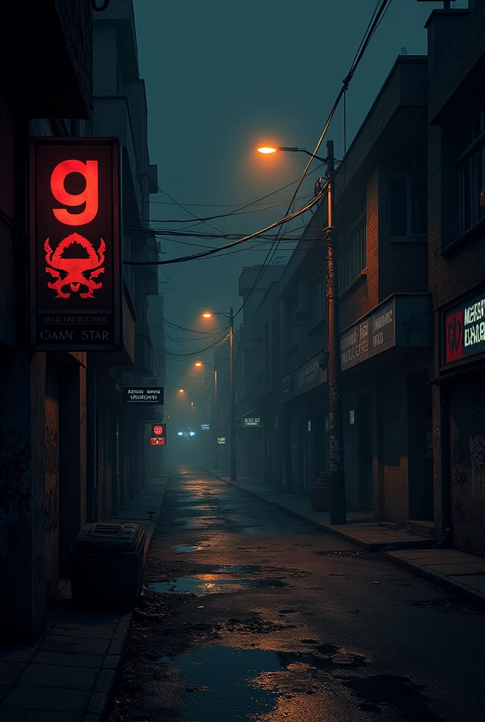 gangster curfew name back side and front gangstar logo in English