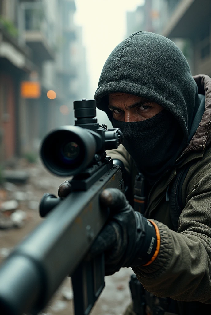 he found a sniper and shoot a player