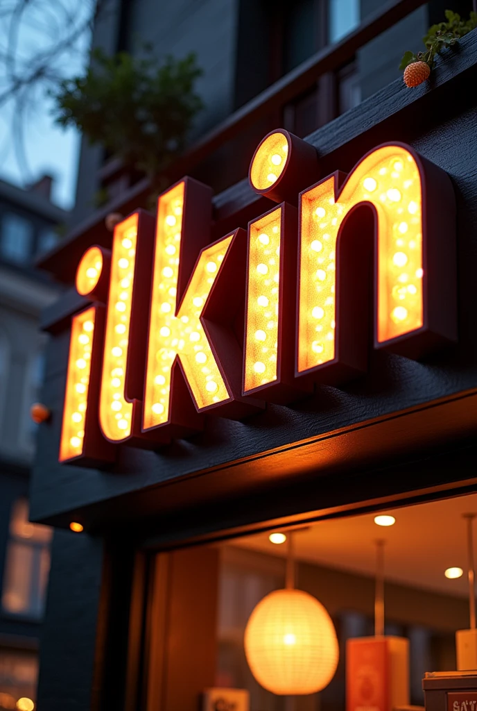 “ ilkin shop “ 3d writing on the shop