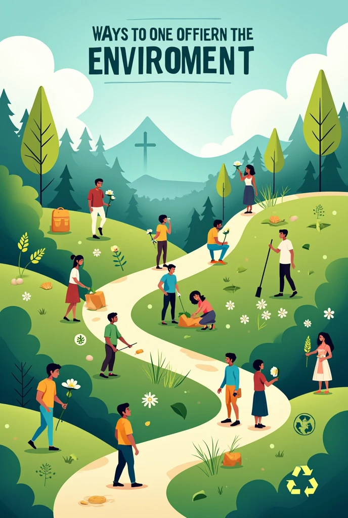 Create a poster with images of how to care for the environment