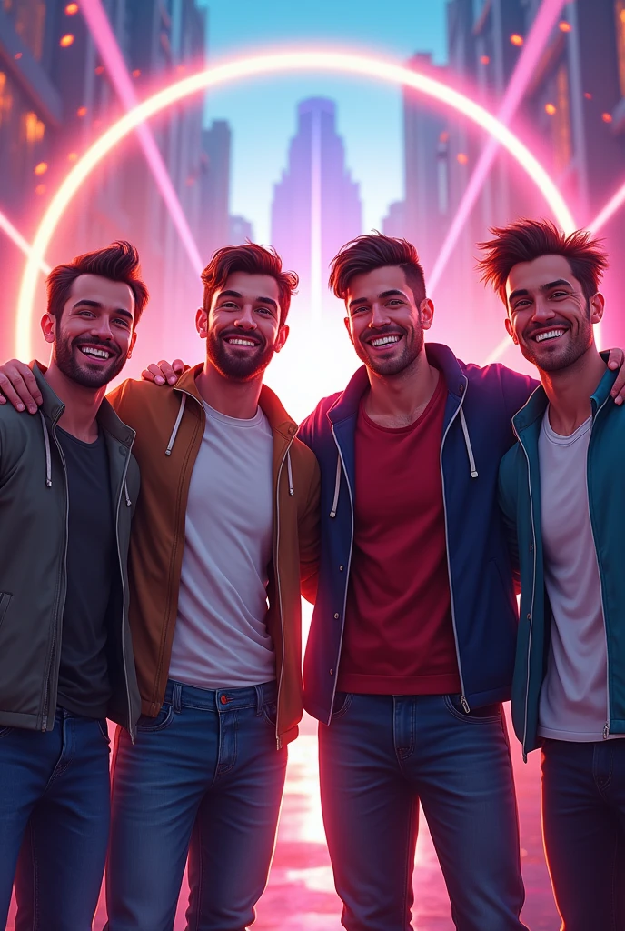 Game over with 4 men friend