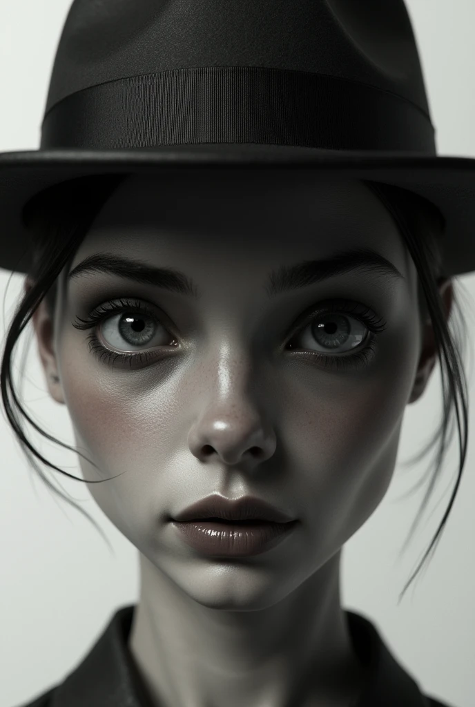 A unknown acting face under a hat for a logo