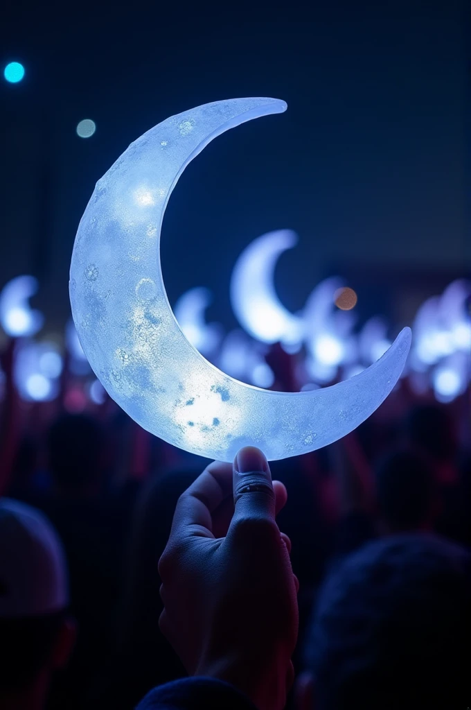 Moon shaped concert light stick