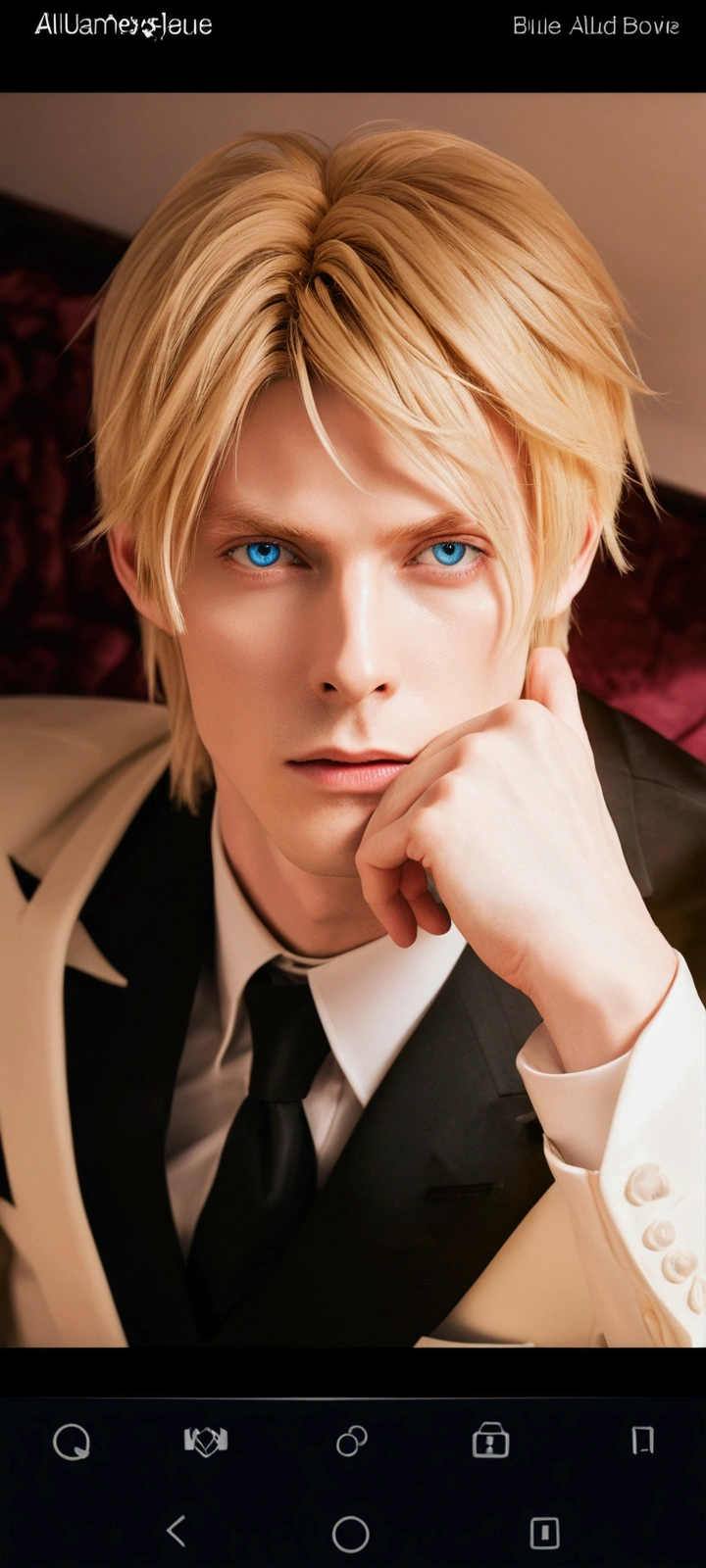 guy in a suit and tie, delicate androgynous prince, handsome pose, handsome man, johan liebert mixed with alucard, beautiful androgynous prince, an anime portrait of david bowie, johan liebert, tall anime guy with blue eyes, handsome guy in demon slayer art, johan liebert mixed with dante, realistic