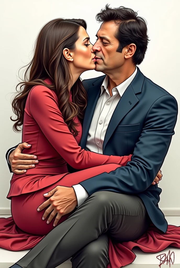 Create A Maryam Nawaz Cartoon Sit With Imran Khan On lap and kisssing with us