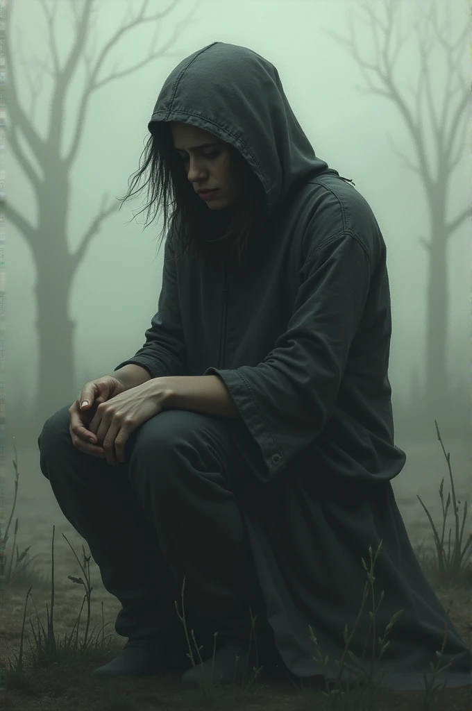 a sad person, full of anxiety within you 