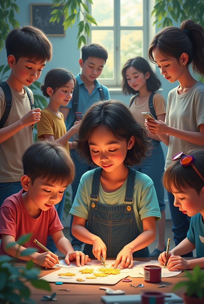 Use visuals of different individuals engaged in various skill-building activities, such as practicing a musical instrument, coding, painting, or playing sports.