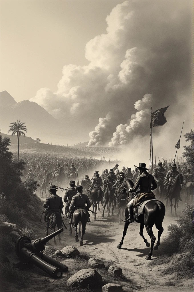 Drawing alluding to the Battle of Boyaca
