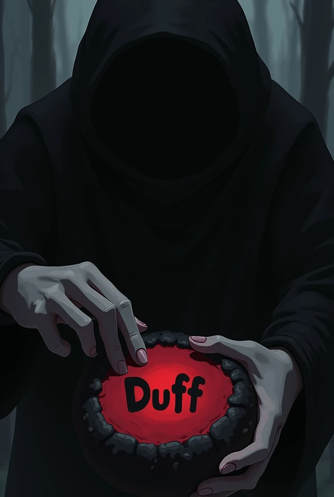 Mou from sinsopm grabs round red and black mud with the letter DUFF