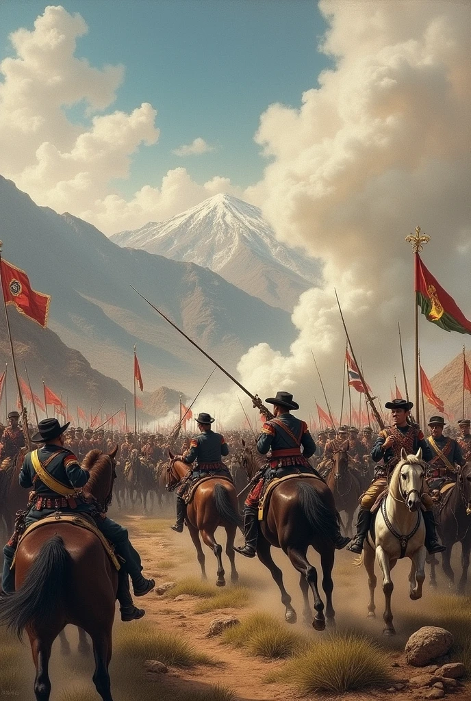 Drawing alluding to the Battle of Boyaca