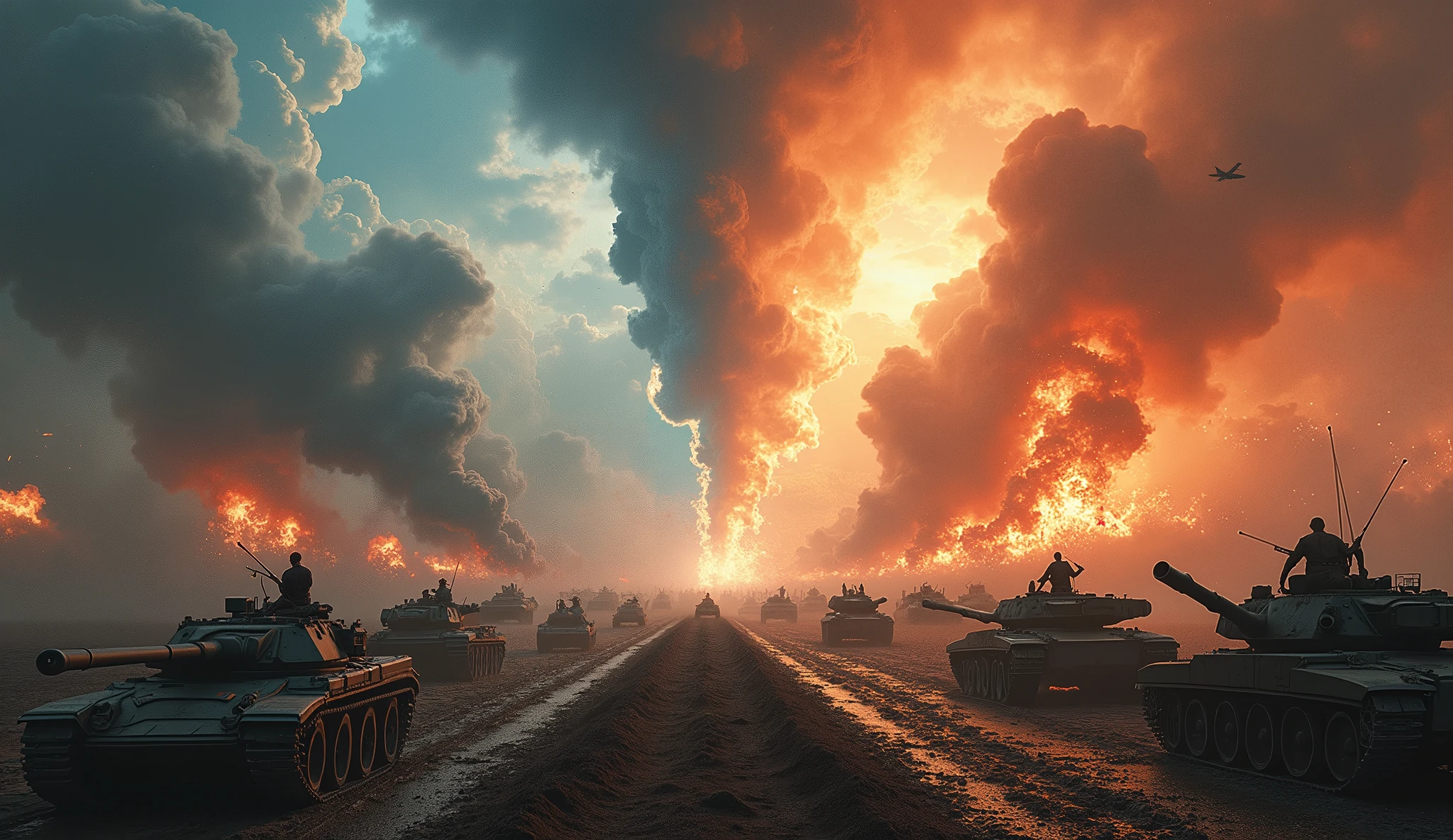 The whole world is divided into two sides. And then go to war