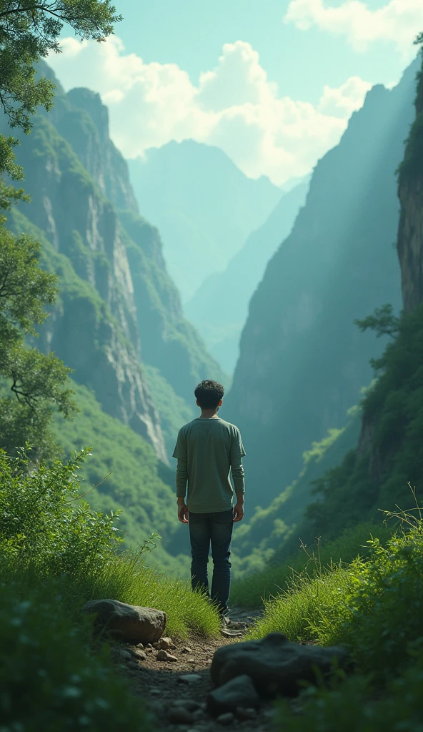 The valley echoes Rohan’s words. The same words bounce back to him, "I hate you!" Rohan looks frightened and confused.