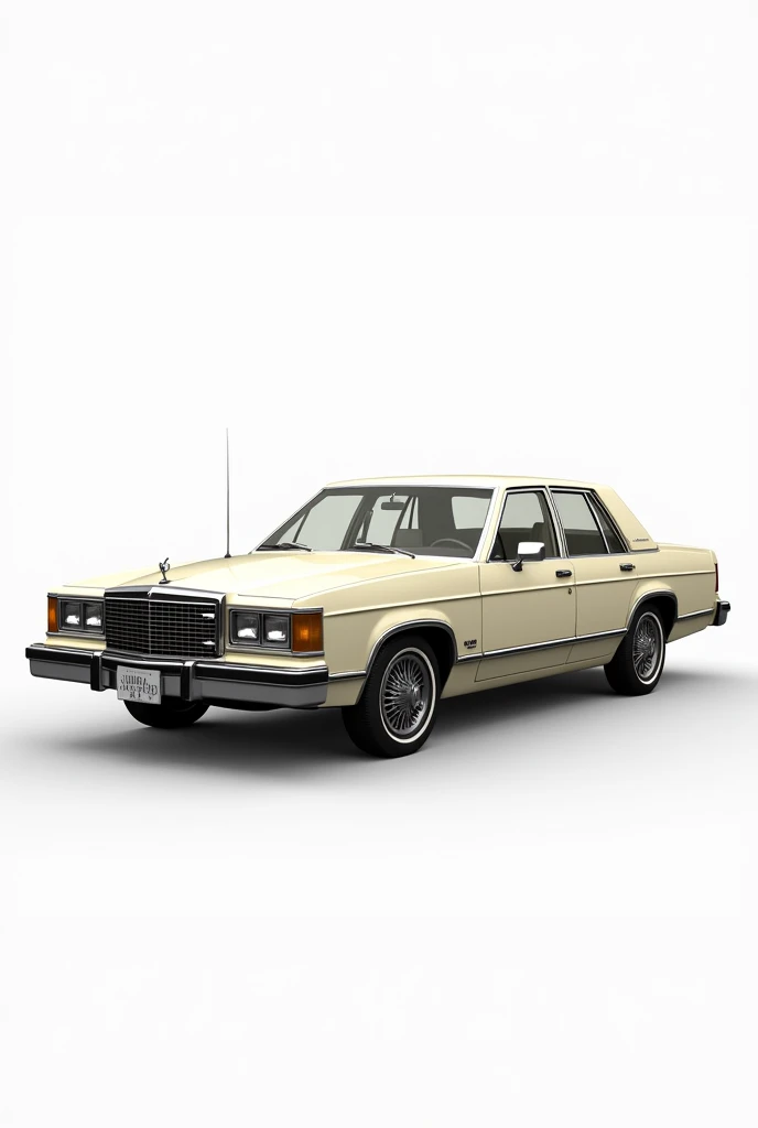 1980 cream Ford Zephyr scanned on white background