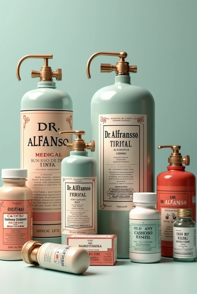 Make gas capsules and boxes of medicine with branding name Dr. ALFANSO.
Dr.AlfanSo name on every tonics and capsules .
Small canes written name Dr. ALFANSO .
Logo written KVR
