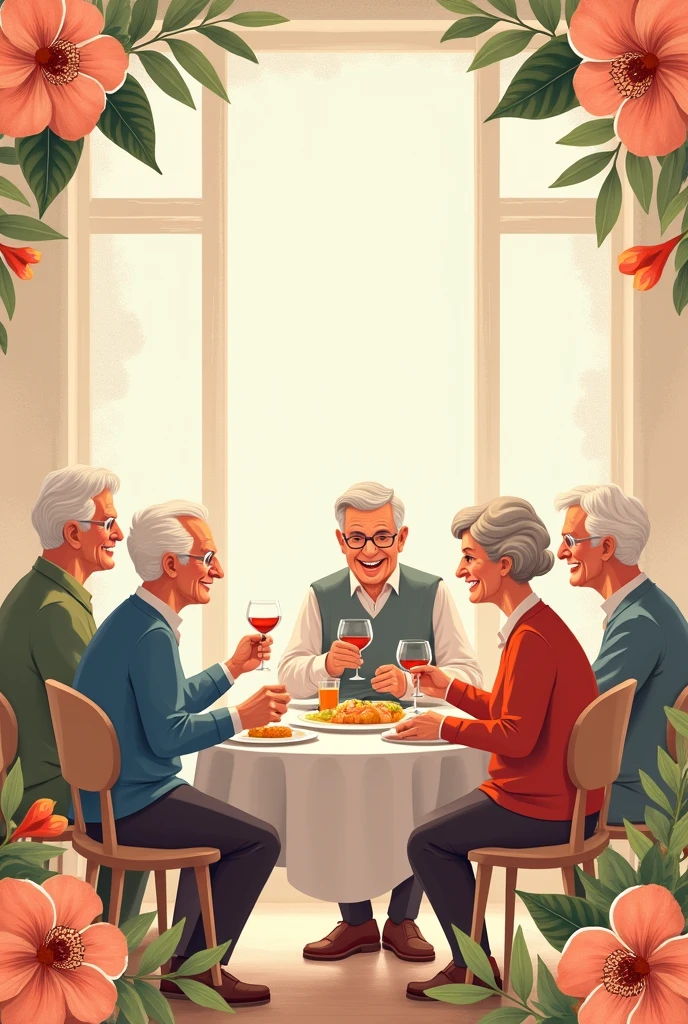 make a seniors lunch invitation card image date: 11/09/2024 address juazeiro street 328 Parque Embu zip code: 83414-690