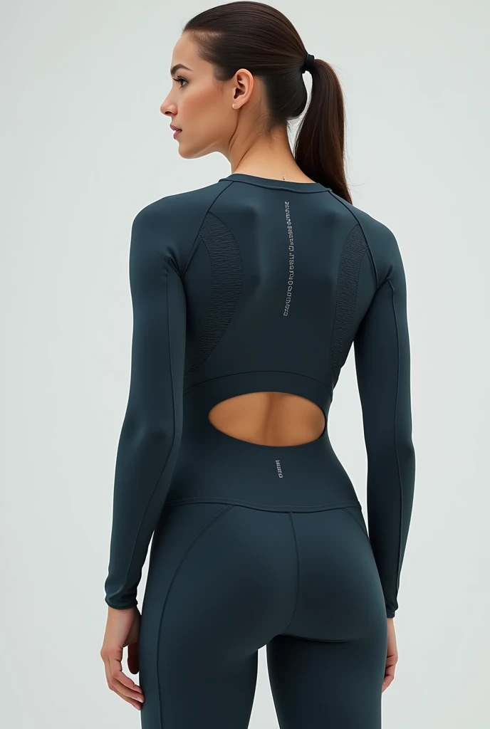 Create a shirt made from biotechnology, without futuristic elements, but real possible, a normal long-sleeved sports society sports shirt