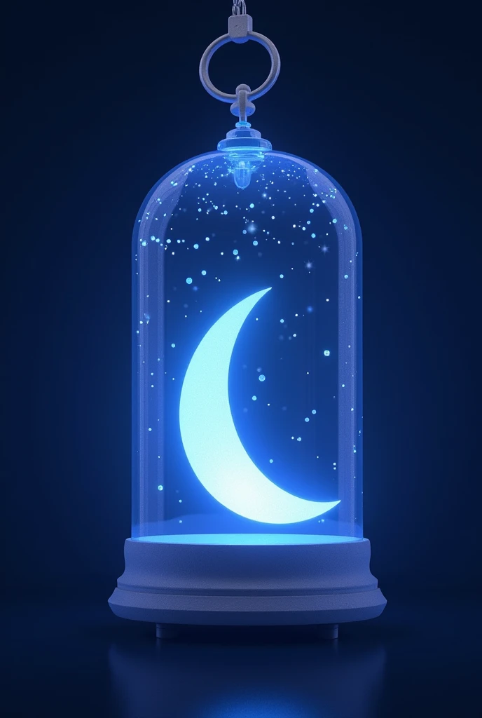 K pop concert stick but in the shape of a moon that is inside a ball with a stick below to grab