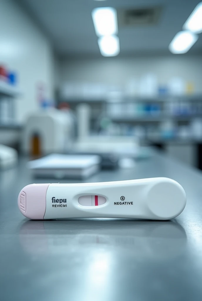 Laboratory pregnancy test that says negative 
