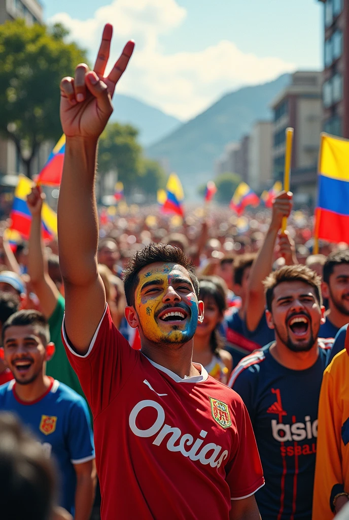 Give me a picture of the fans of Once Caldas from Manizales